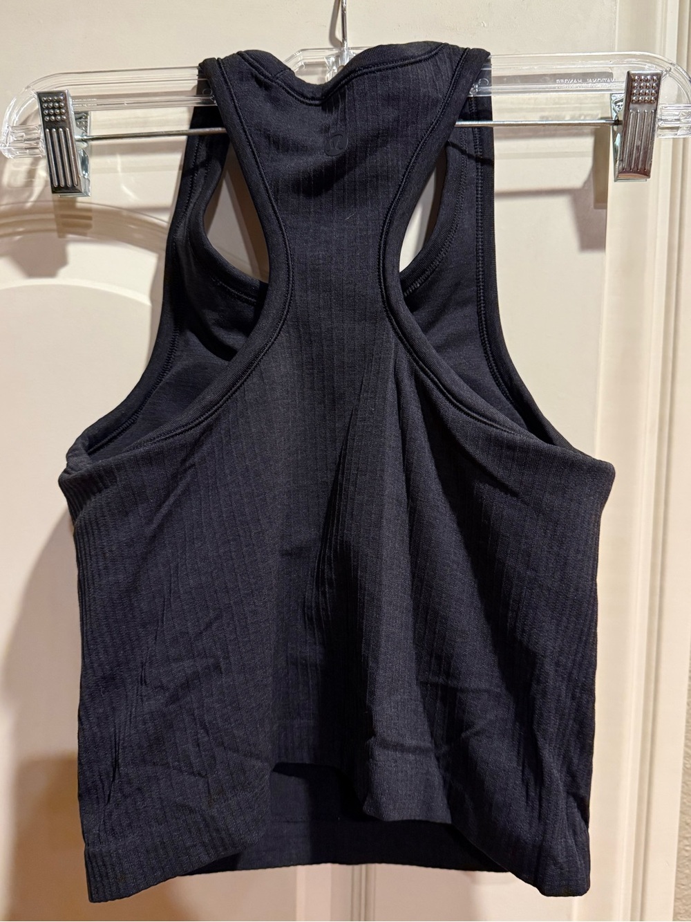 Lululemon Black Ebb To Street Ribbed Cropped Racerback Tank Top - Picture 4 of 6